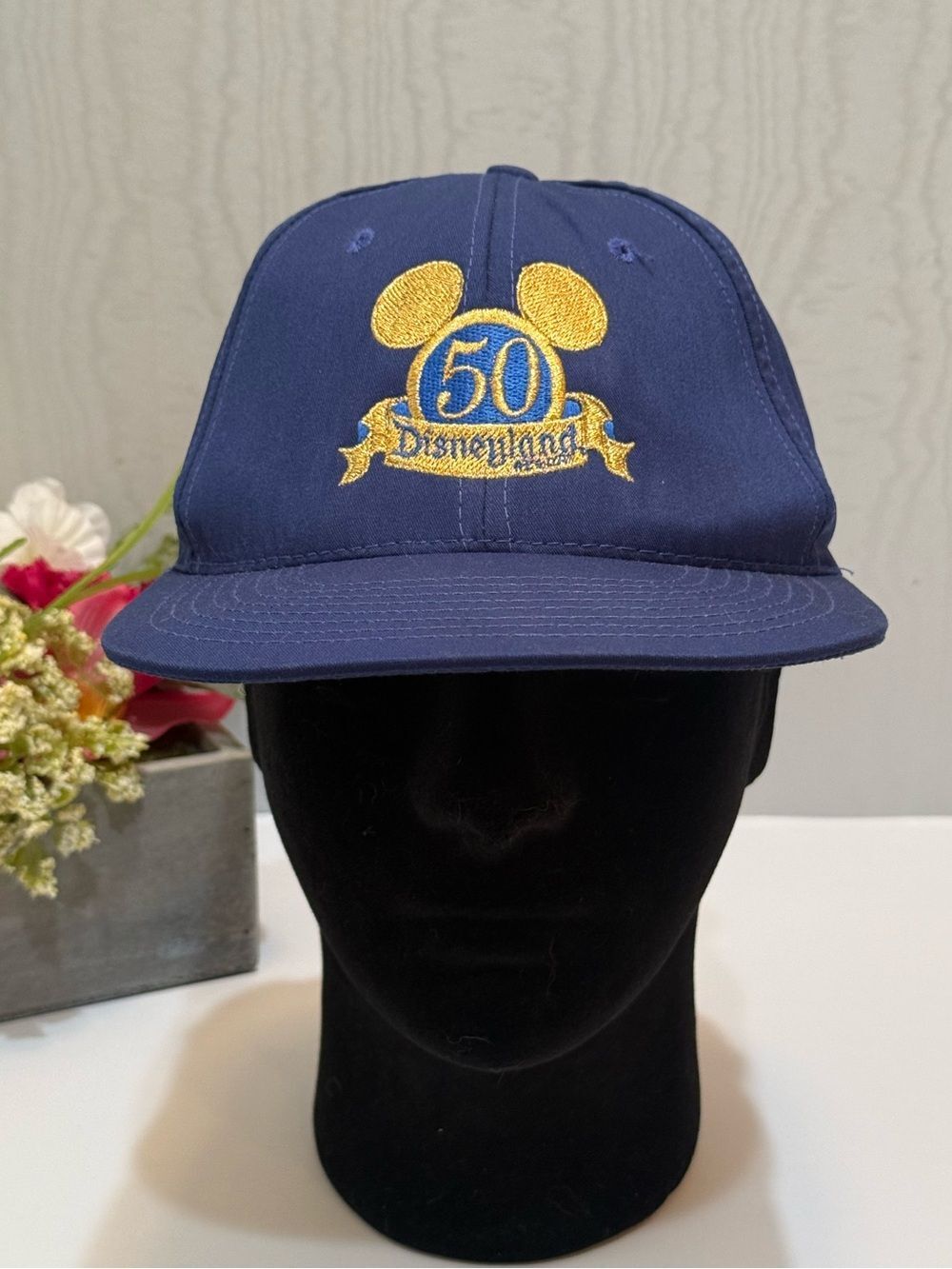 Disneyland Resort 50th Anniversary Cap Hat Adjustable SnapBack Blue Made in USA
